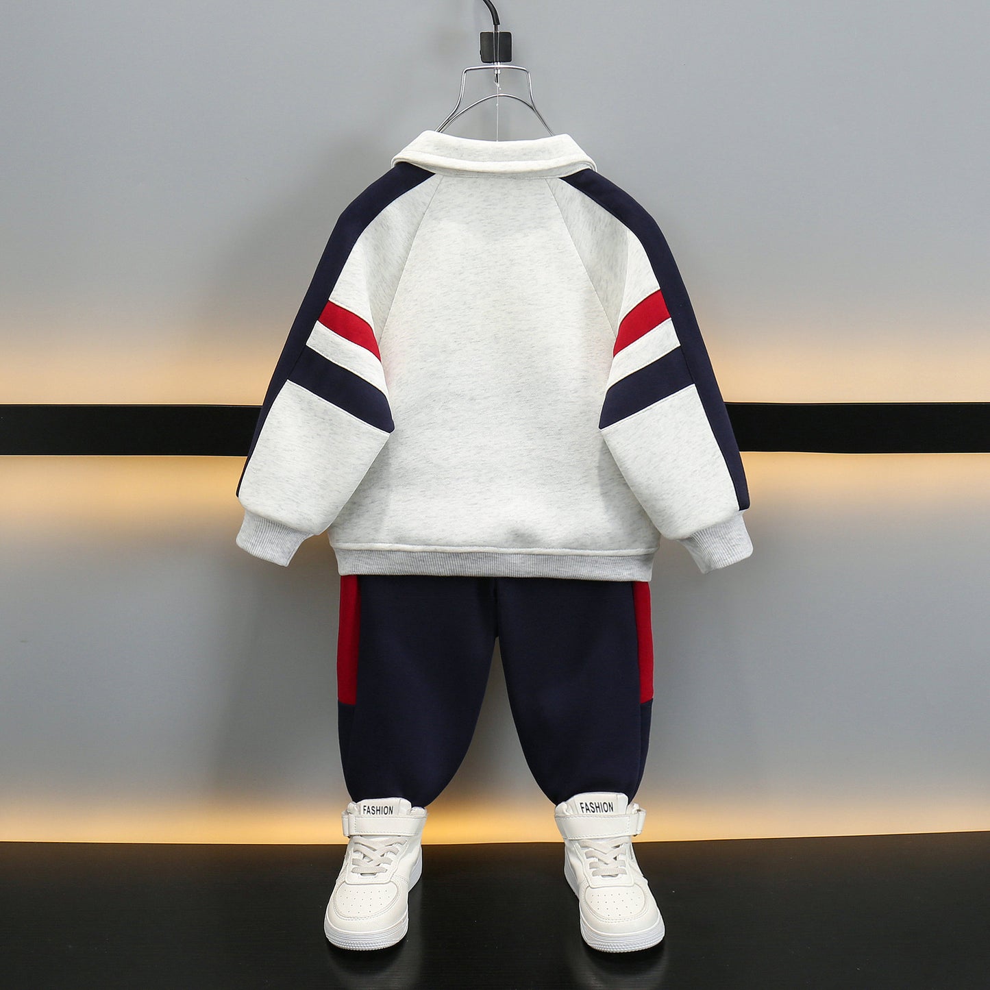 A children's long-sleeved suit