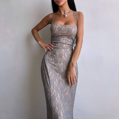 A Lace Camisole Maxi Dress