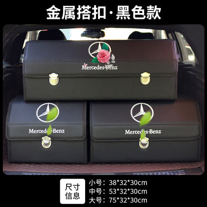 A trunk leather storage box
