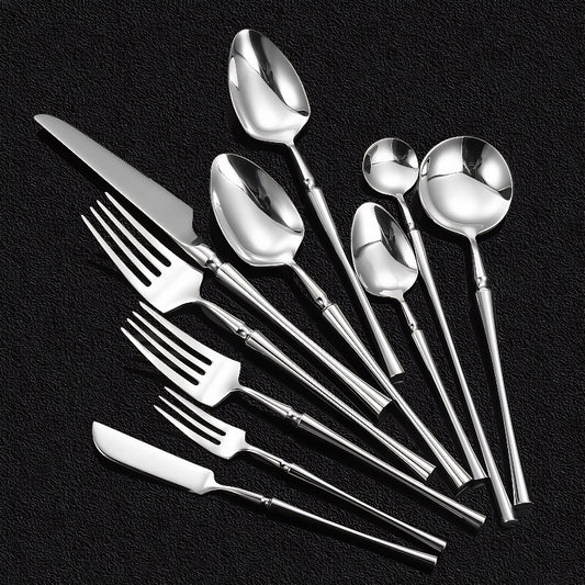A stainless steel cutlery