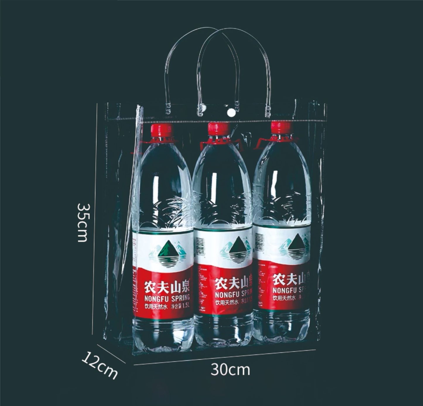 A Spot plastic pvc tote bag, transparent gift packaging bag, milk tea with hand gift, hi candy, portable pvc packaging bag