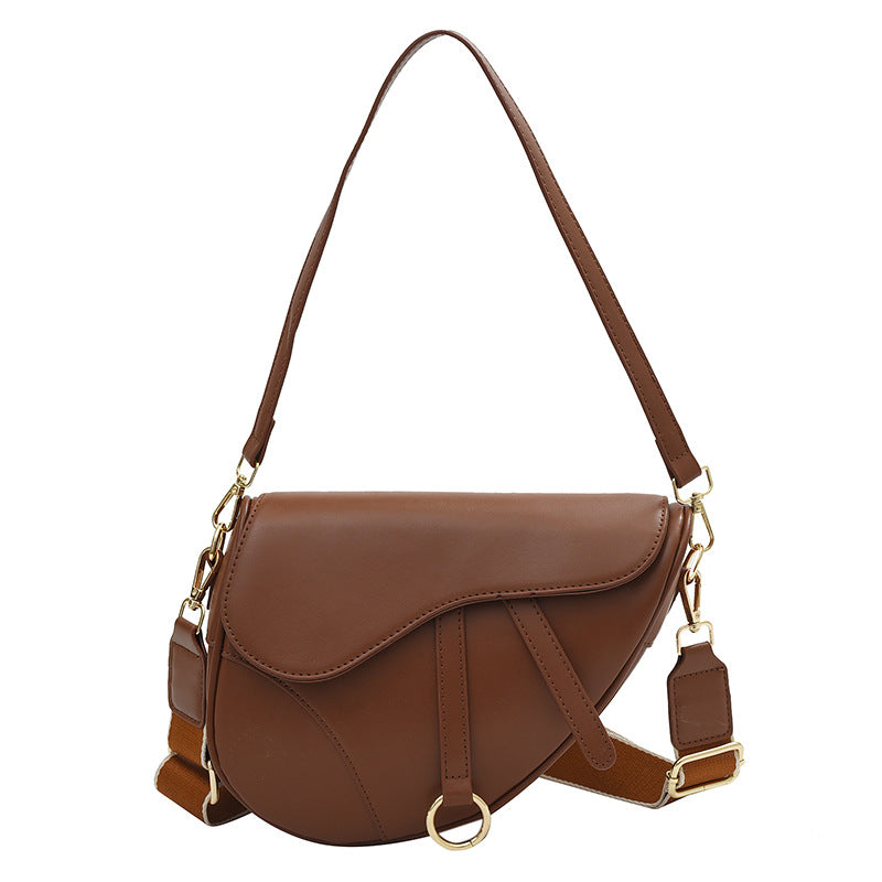 A new foreign style small bag, high-end trendy fashion exquisite shoulder versatile saddle bag