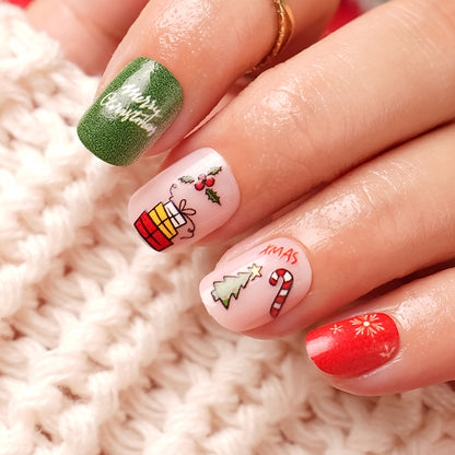 A cross-border explosion European and American style nail piece with diamond long square French manicure three-dimensional love broken diamond wearing nail wholesale - Mixbatch