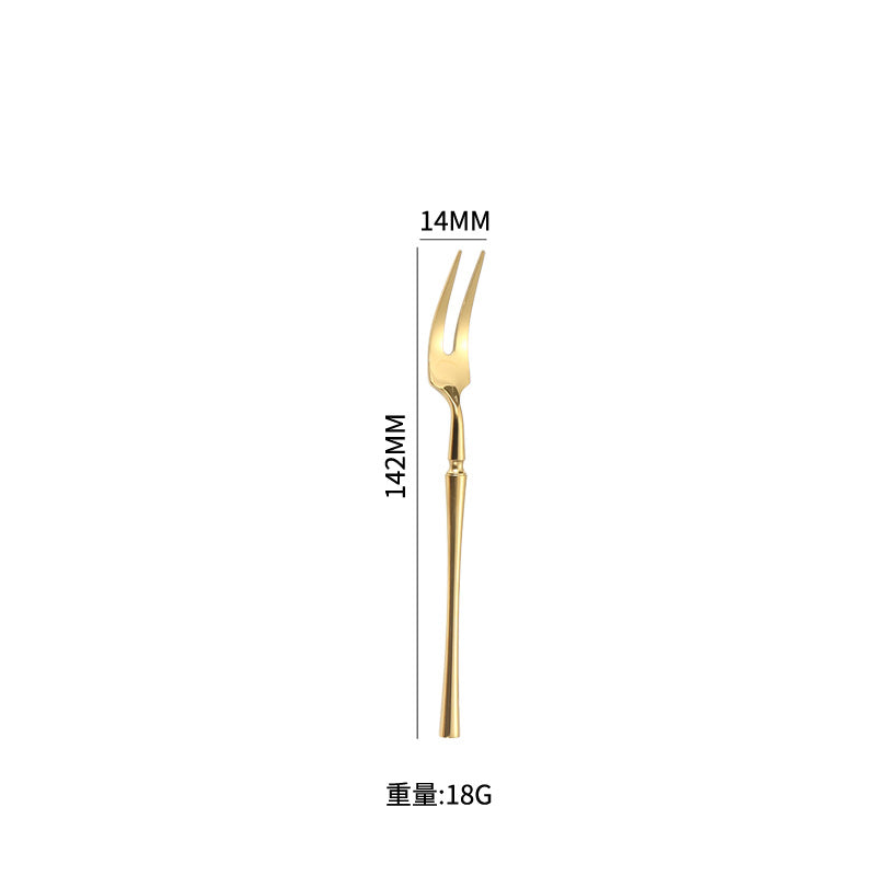 A stainless steel tableware