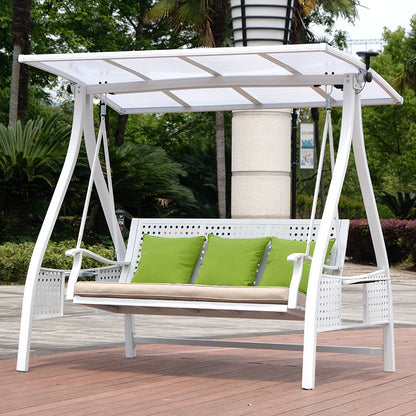 A outdoor swing rocking chair