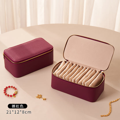 A New Large Delicate Antioxidant Jewelry Storage Box Necklace Ring Earrings Travel Jewelry Storage Box