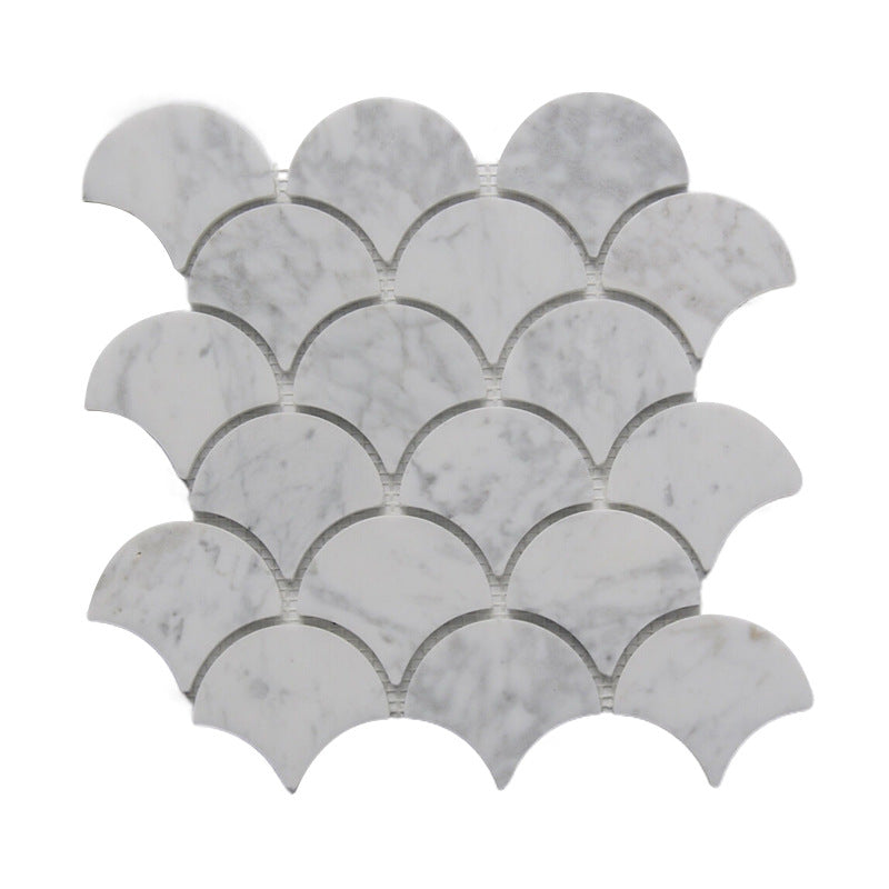 A natural marble bathroom wall mosaic