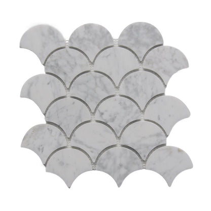 A natural marble bathroom wall mosaic