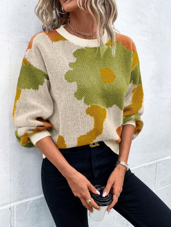 A Women's Long Sleeve Knitted Sweater