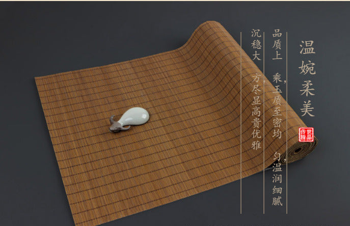 A bamboo placemat