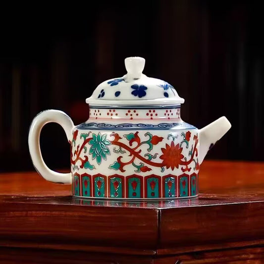 A ceramic teapot