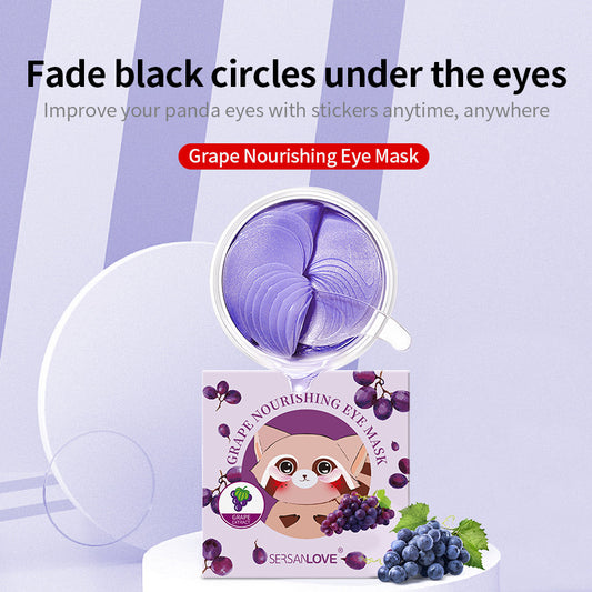 A Grape eye mask moisturizing and moisturizing collagen fading eye lines 60/80 tablets collagen hydrating