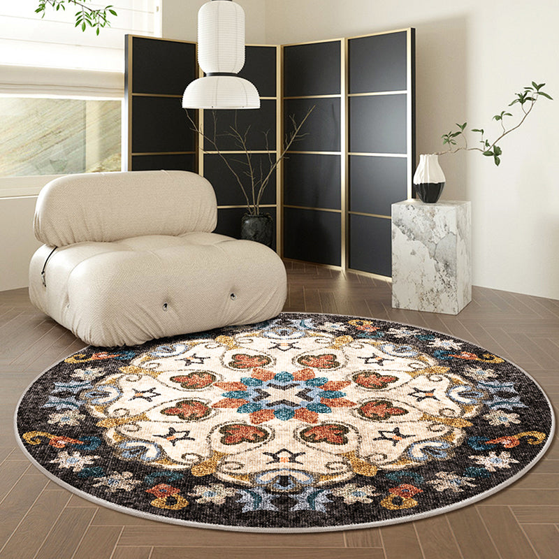 A round carpet floor mat