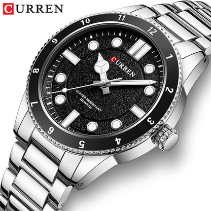 A 8450 Cross-border Simple Men's Watch Waterproof Steel Belt Men's Business Quartz Watch Men's Watch