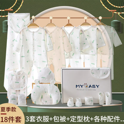 A5 Newborn baby gift box set, autumn summer clothes, full moon baby newborn products, just born meet gift - Mixbatch