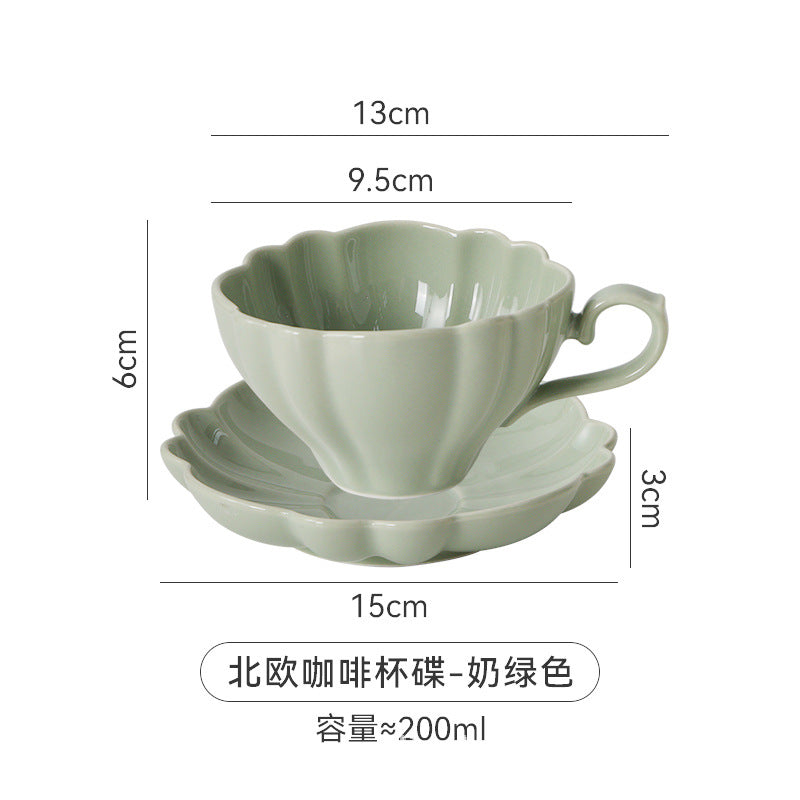 A lace coffee cup and saucer set