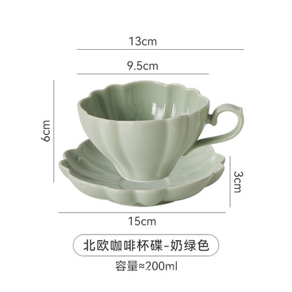 A lace coffee cup and saucer set