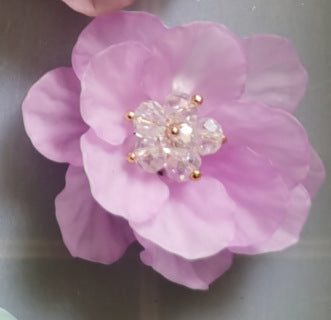 A Double flower, headgear, hairpin, acrylic dyed matte multi-petaled flower S066 hand-sewn flower, jewelry accessories - Mixbatch