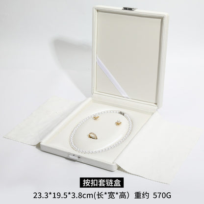 A PU leather high-end jewelry box custom LOGO