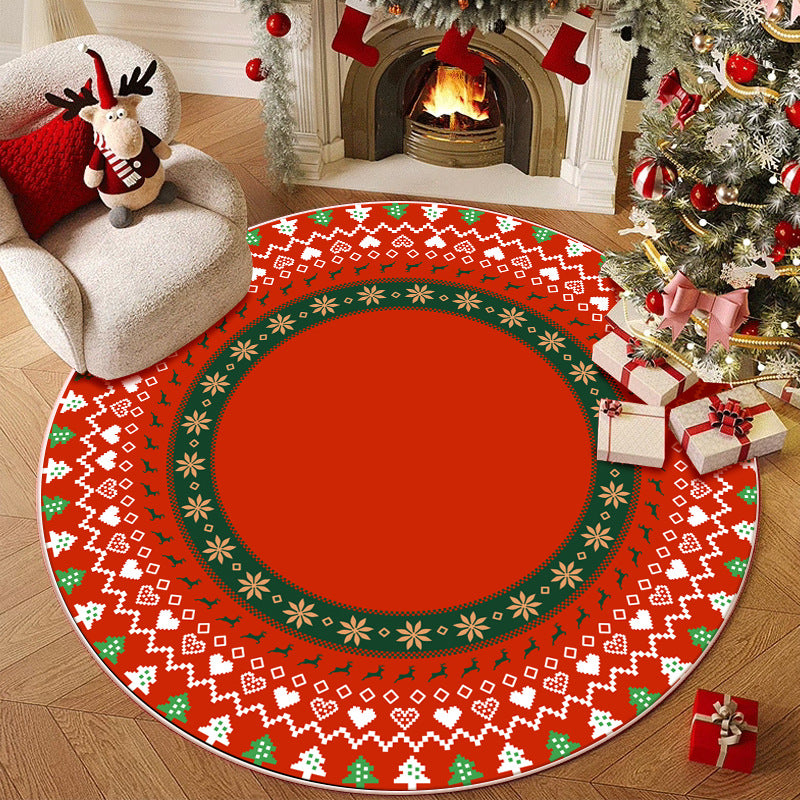 A round carpet floor mat