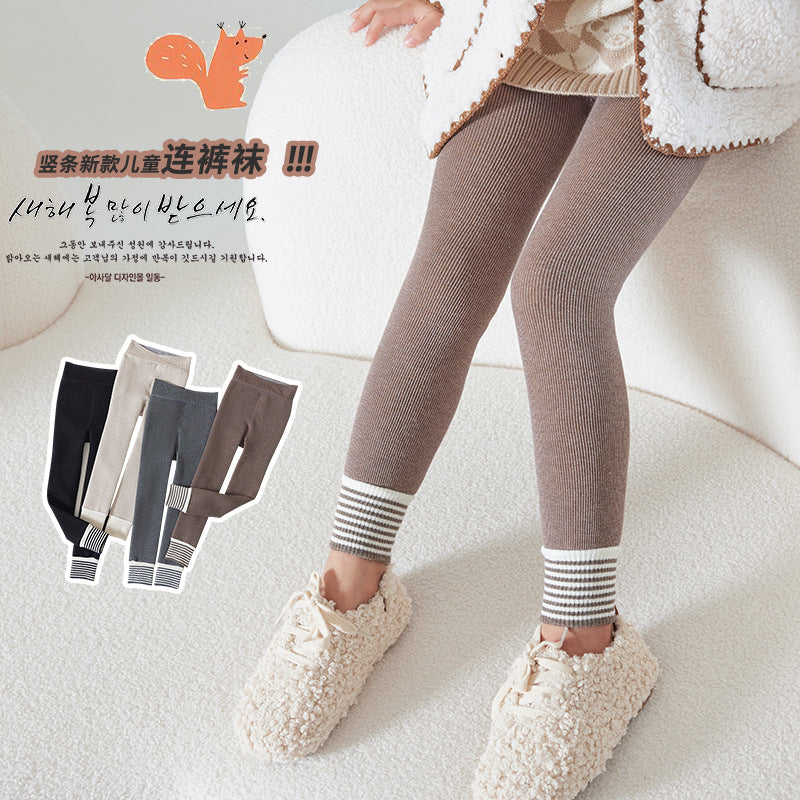 A children's winter fleece leggings