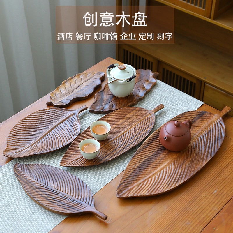 A walnut solid wood tray snack tray