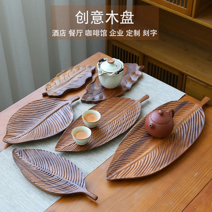 A walnut solid wood tray snack tray