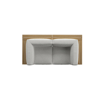 A teak outdoor sofa combination villa courtyard furniture Nordic style high-end garden hotel terrace solid wood sofa chair - Mixbatch