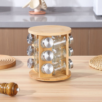 رف توابل من الخيزران 