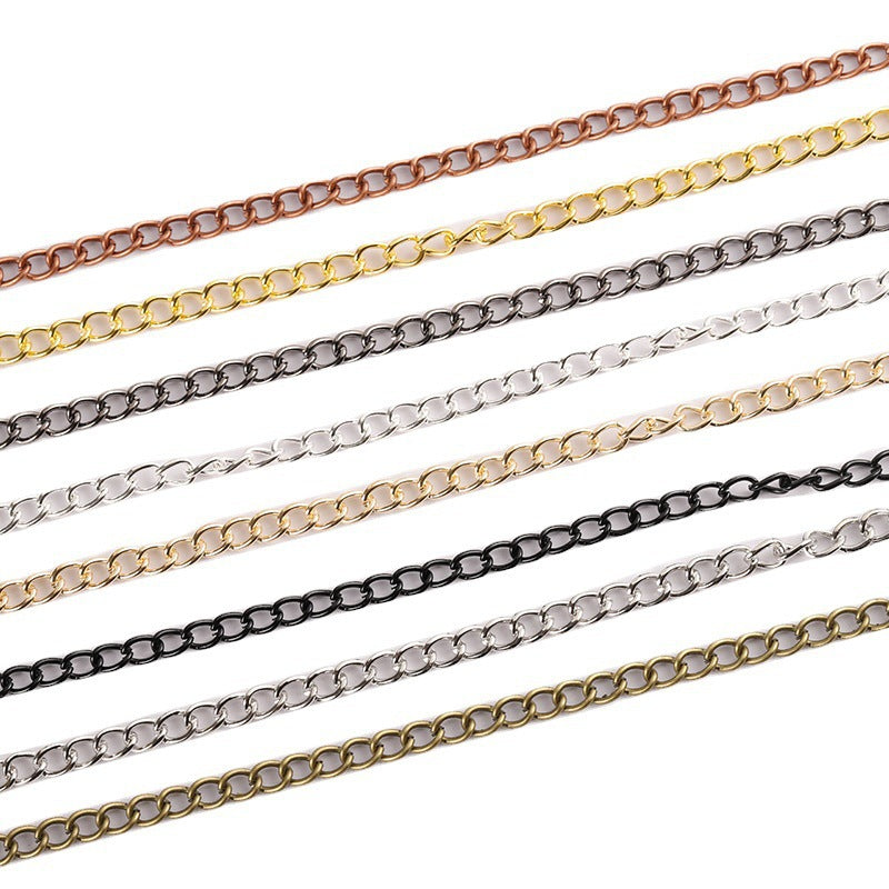 A DIY jewelry accessories, encrypted iron chain, necklace jewelry chain, hairpin tail chain, hair accessories fringed chain connecting chain