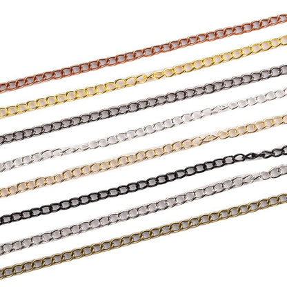 A DIY jewelry accessories, encrypted iron chain, necklace jewelry chain, hairpin tail chain, hair accessories fringed chain connecting chain