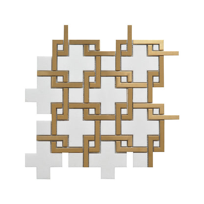 A metal stone mosaic wall tile