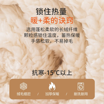 A girls pantyhose autumn and winter children's leggings fleece thickened northeast lamb fleece baby pantyhose baby wear - Mixbatch