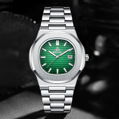 A PINTIME men's watch delivery ultra-thin quartz watch men's business steel belt calendar waterproof watch men's watch - Mixbatch