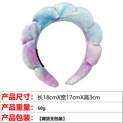 A high cranial top hair accessories women wash face bath clouds sponge headband makeup remover hair band headband