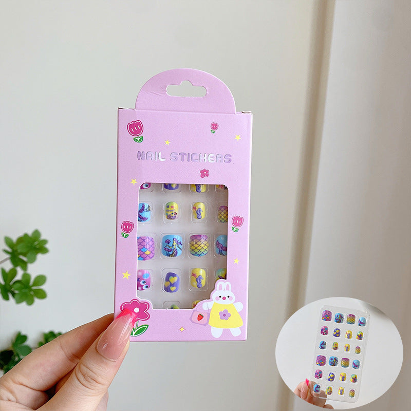 A  little girl cartoon jewelry girl baby gift toy nail patch - Mixbatch