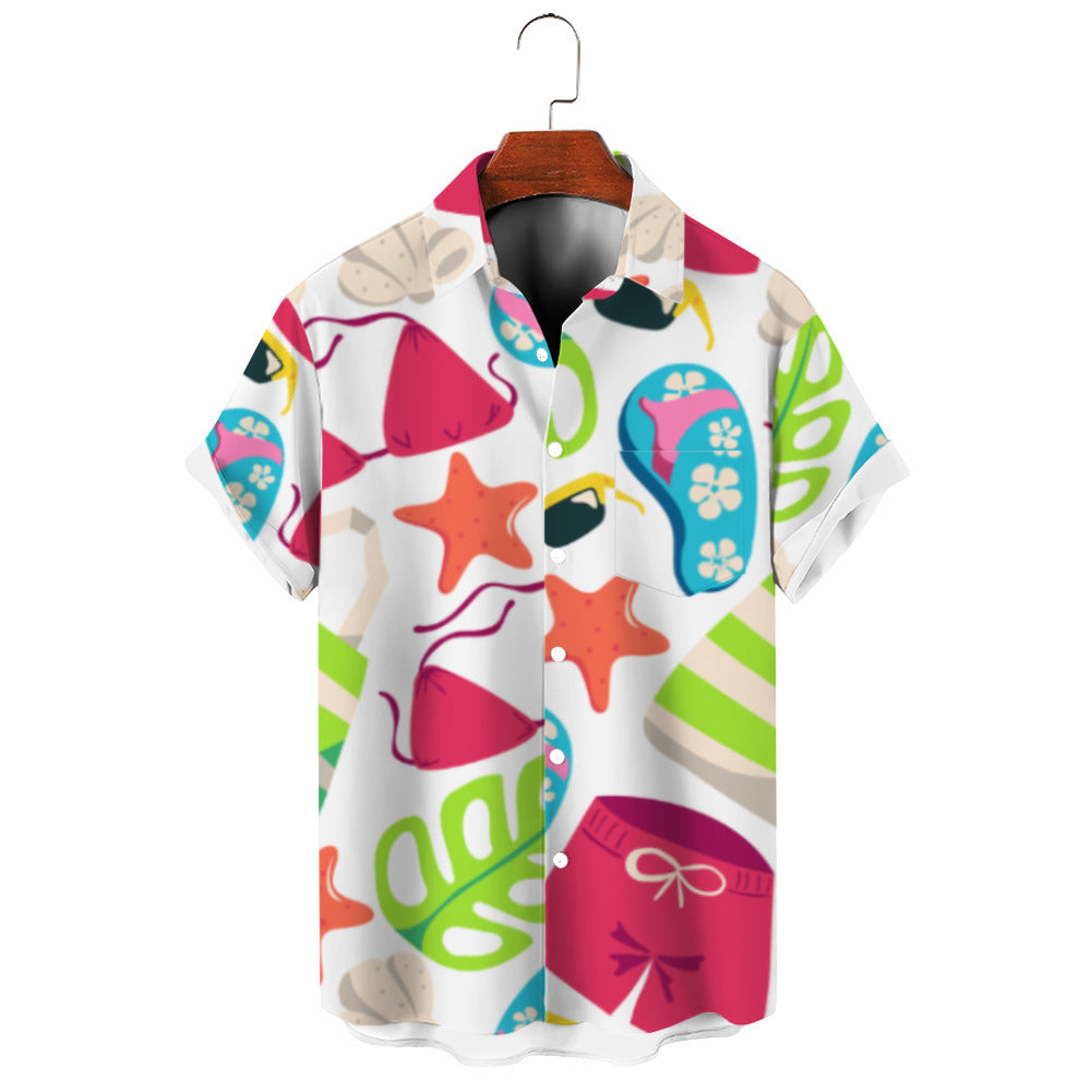 A lapel print shirt