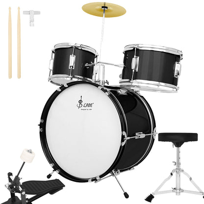 طقم طبول للأطفال، مناسب للتدريب والاختبار للمبتدئين، يتضمن طبل جاز، 3 طبول وصنج واحد، آلة إيقاعية، هدية تعليمية مبكرة. 