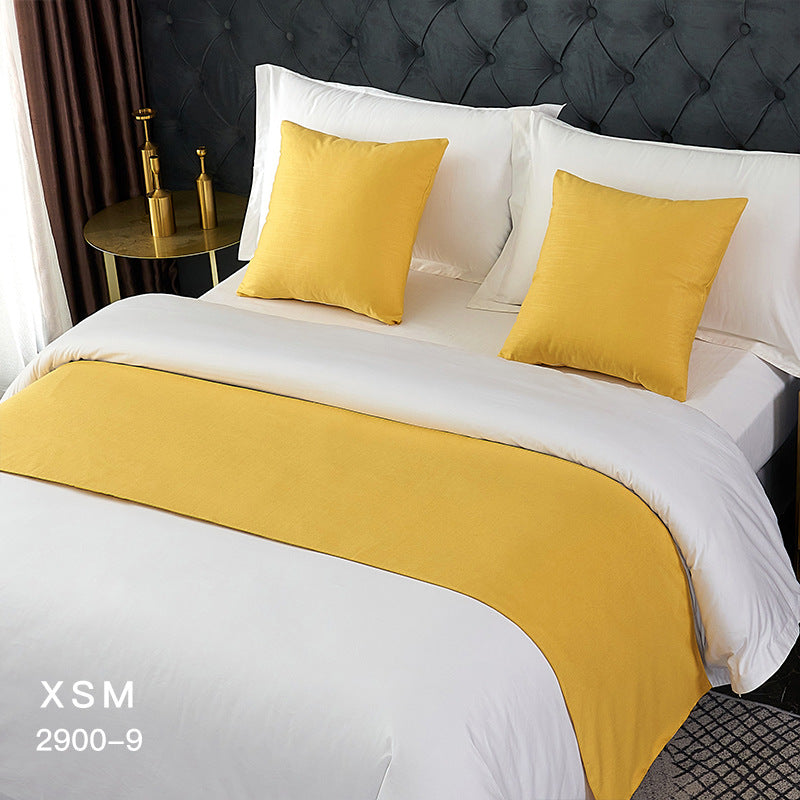 A hotel bedside towel decoration