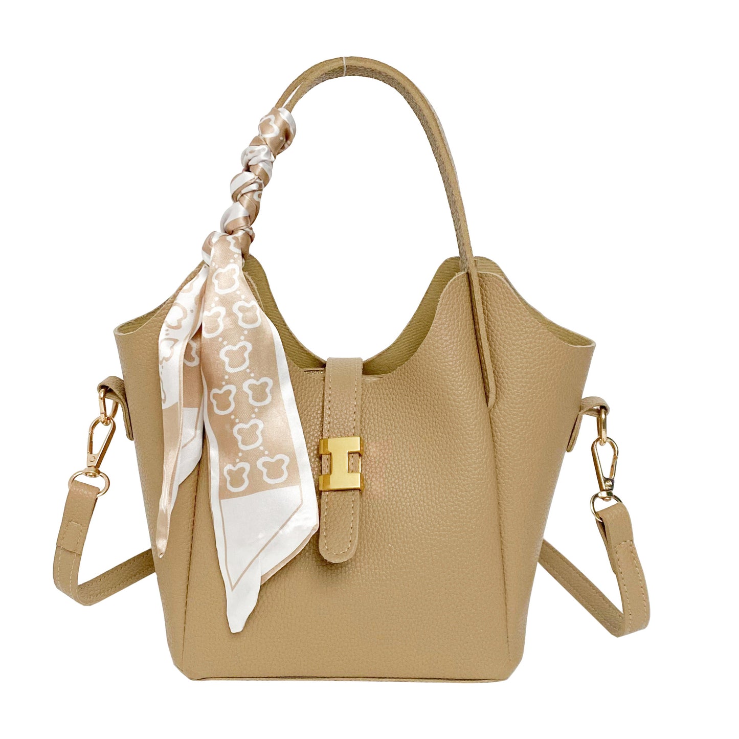 A simple soft PU hand carrying bucket bag woman - Mixbatch