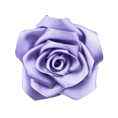A retro rose bud high-grade satin three-dimensional silk cloth large flower DIY neck flower brooch clothing shoes and hats accessories - Mixbatch