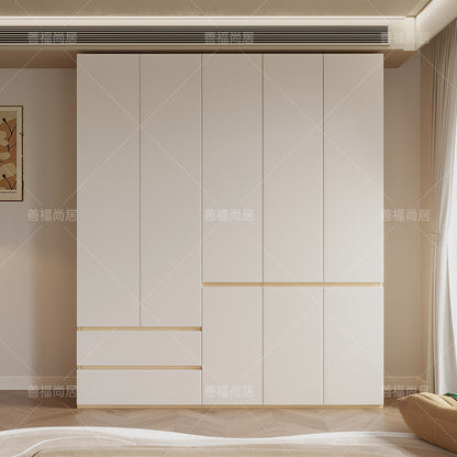 A The solid wood wardrobe with OSB board ENF grade melamine paint finish