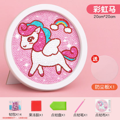 A diamond sticker paste point diamond painting toy little girl handmade children DIY - Mixbatch