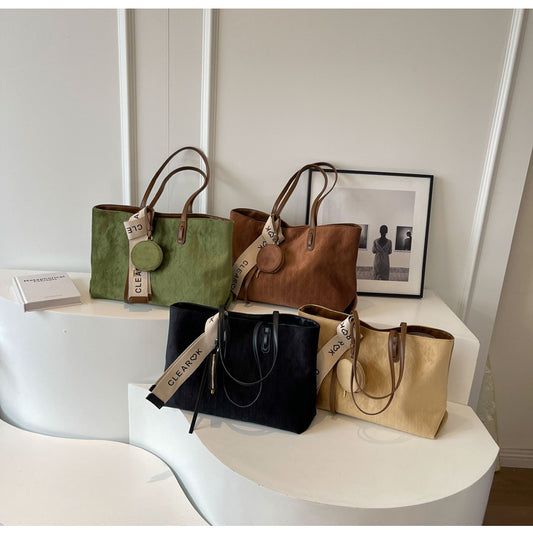 A frosted leather shoulder bag