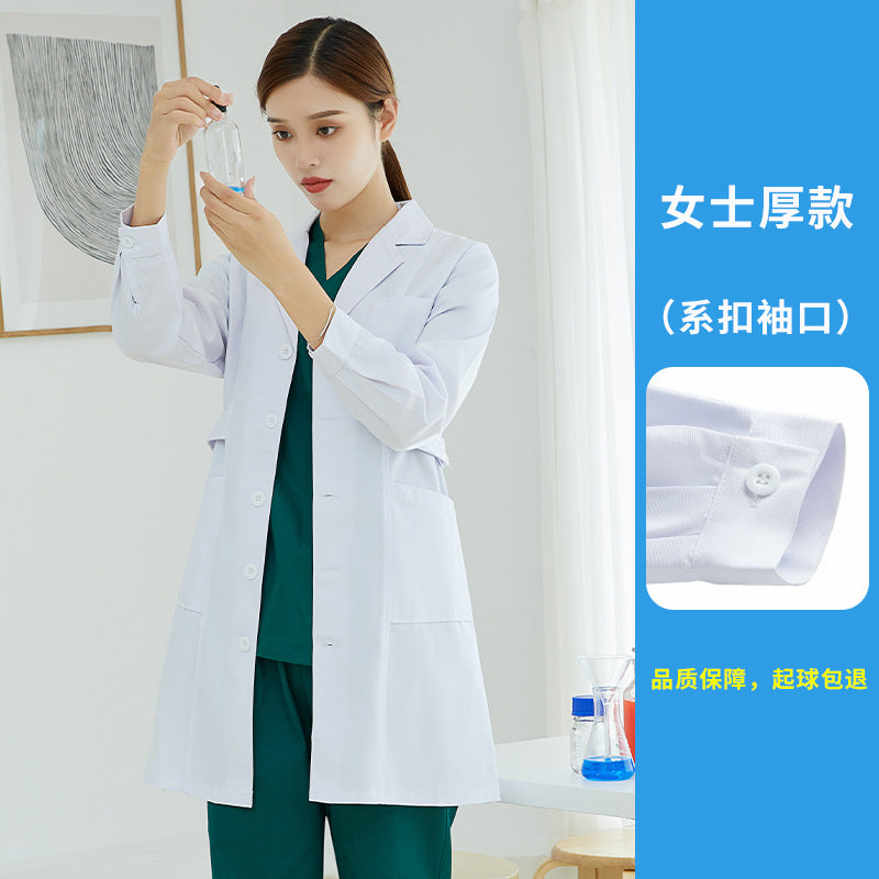 A Medical White Coat Short Sleeve Long Sleeve Pharmacy Dental Hospital Doctor Nurse Laboratory Beauty Salon Workwear Spot