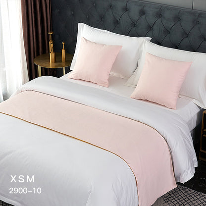 A hotel bedside towel decoration