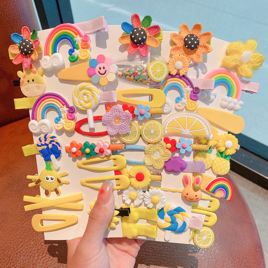 A children's hairpin stall set wholesale summer little girl hairpin cute girl broken hairpin headdress
