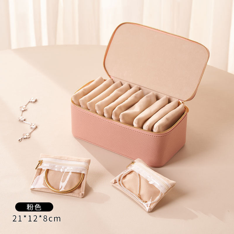 A New Large Delicate Antioxidant Jewelry Storage Box Necklace Ring Earrings Travel Jewelry Storage Box