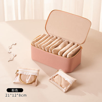 A New Large Delicate Antioxidant Jewelry Storage Box Necklace Ring Earrings Travel Jewelry Storage Box