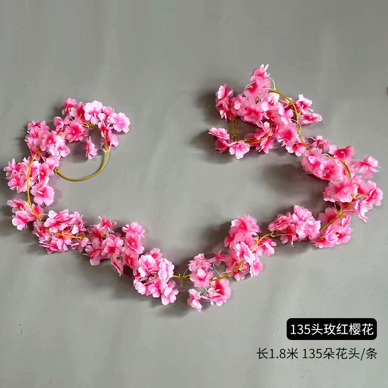 A simulated cherry blossom branch cherry blossom tree plastic wedding decoration peach blossom pear blossom indoor living room ceiling simulated flower fake flower